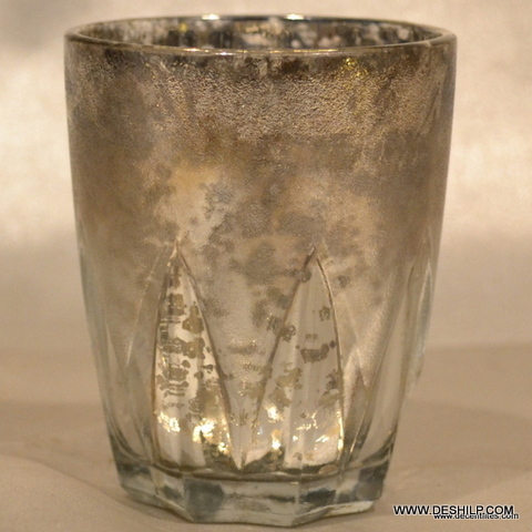 SILVER FINISH CANDLE HOLDER