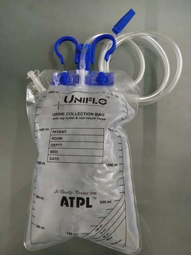 UNIFLO Urine bag Premium with Hanger By ALPHA THERAPEUTICS PVT. LTD.