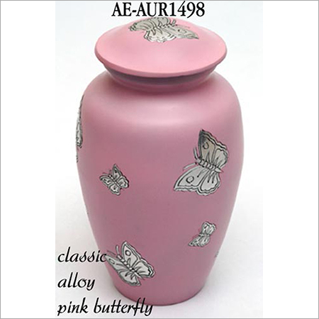 Painting Silver Butterfly Cremation Urn