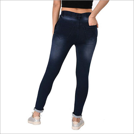 Girls Branded Denim Jeans - Denim Material, Waist Size 28 to 38, Black and Blue Colors - Embroidered Design, Regular Fit