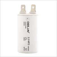 Fan Capacitor Pp Can Lug Dry Type - Mpp/abs, 27x52 Mm, White | Capacitance 1.5 To 4 Mfd, Voltage Rating 440vac, -25 To 85 Â°c Operating Temp