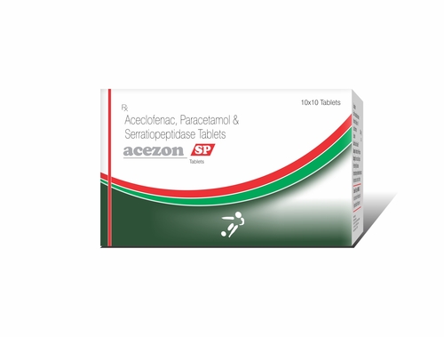 Truworth Acezon Sp (Aceclofenac + Paracetamol + Serratiopeptidase Tablets By TRUWORTH HEALTHCARE