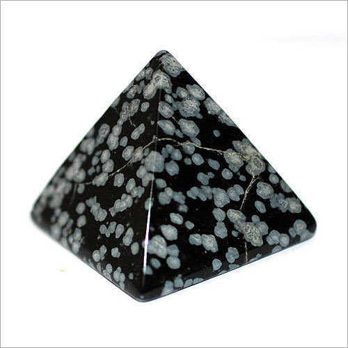 Snowflake Obsidian Pyramid