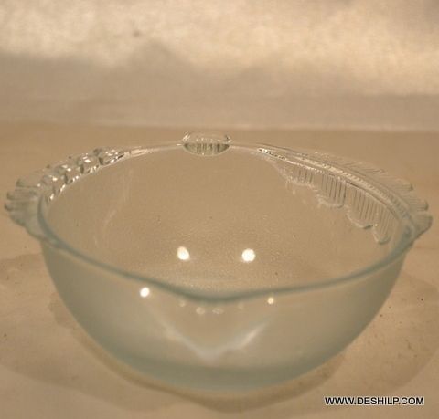 CLEAR CUTTING GLASS BOWL