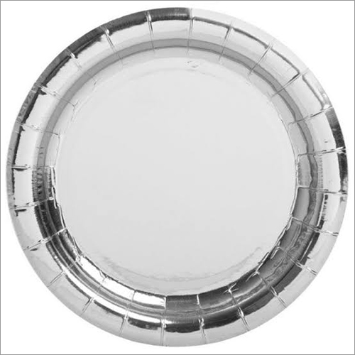 Silver Paper Plate - 9 Inches Diameter Silver Color | Disposable Eco-friendly Durable Convenient Cost-effective Perfect for Large Gatherings