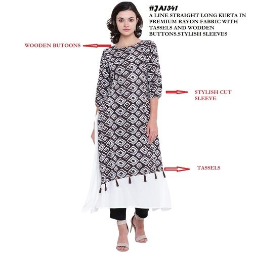 A-Line Rayon Kurti