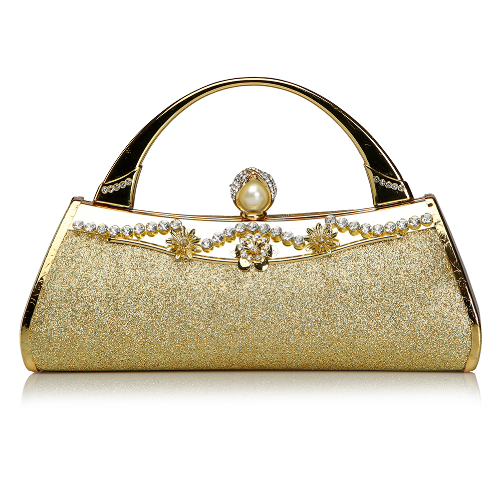 Golden Ladies Glitter Fancy Clutch