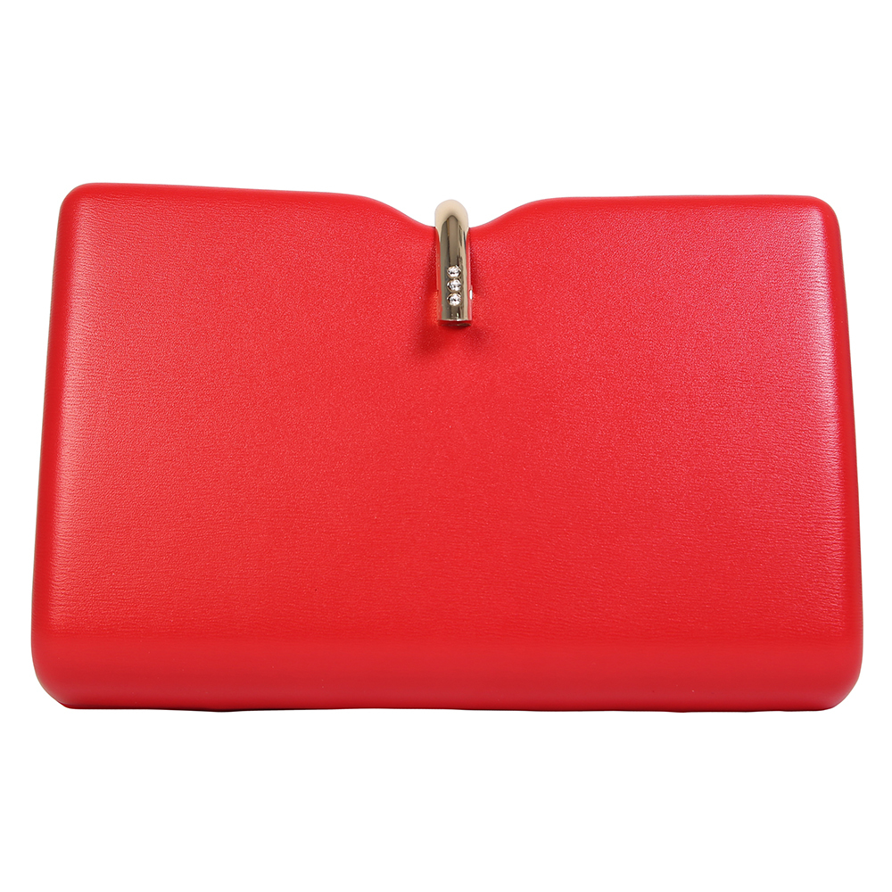 Red Ladies Soft Leather Clutch
