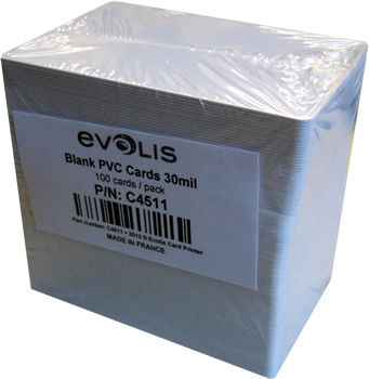 Plain White PVC Cards (Evolis)