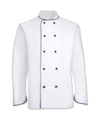 Chef Coat - Cotton 220 GSM, Medium Size, Standard Collar, Half Sleeves - Stain Resistant, Lightweight Comfort, Attractive Design, Double-Breasted Protection