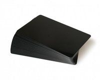 Plain Black PVC Mat Cards (Evolis)
