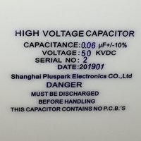 0.06uF 50kV High Voltage Pulse Capacitor