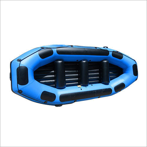 Blue Black Inflatable Boat