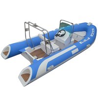 Rigid Hull Fiberglass Inflatable Boat Rib480 - 4.8m Length, 188cm Width, Pvc Or Hypalon Materials | 8-person Capacity, Ideal For Fishing And Transportation