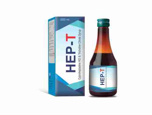 Truworth Hep-T Syrup (Cyproheptidine Hcl & Tricholine Citrate Syrup) Age Group: For Adults
