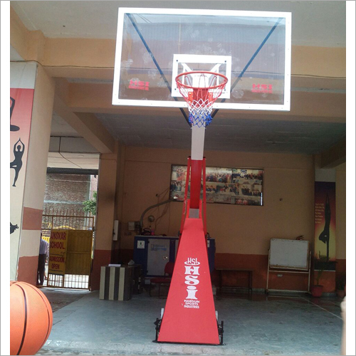 Blue Basketball Pole