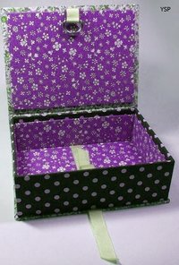 Customized Gift Boxes - Cardboard Material, Floral Printing, Glossy Finish | Alluring Purple Color, Reusable Design, Spacious Inner Section