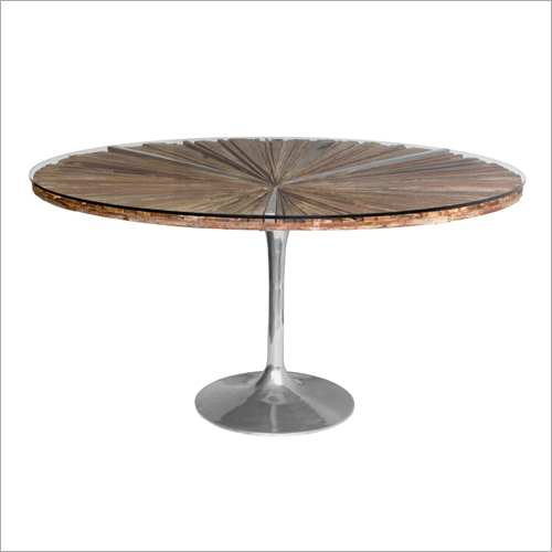 Iron Industrial Round Bar Table