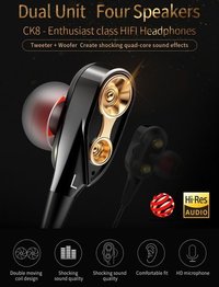 4d Bass Wired Earphone Body Material: Abs