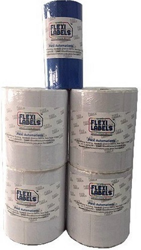 Flexi Labels FL-014 (38X25mm, 3500X 4 Rolls+ 1 Wax Ribbon Roll)
