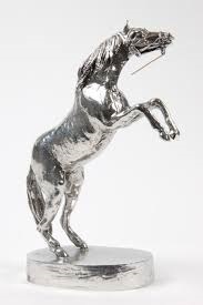 Horse Nickel ,Silver Asculpture Cremation Urn