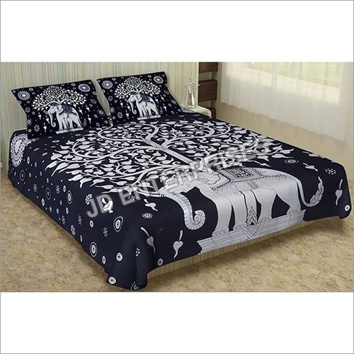 Elephant Print Cotton Bed sheet