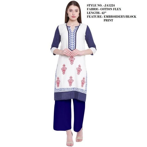 Designer Cotton Printed Kurti