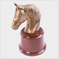 Brass Bronze Horse Bust Urn