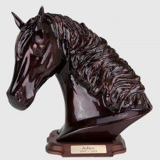 Bronze Horse Bust Urn