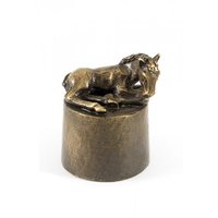 Brass Horse on Top Cremation Urn Funeral