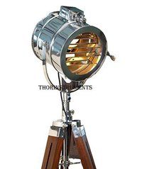 Thor Vintage Stage Searchlight Wooden Tripod Stand Search Light Studio Spot Lamp