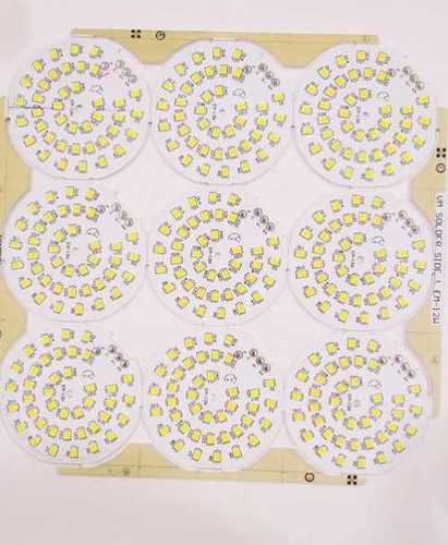 RECHARGEABLE LED MCPCB - Aluminium MCPCB, 61mm Dia, Cool White, 9W Power, High Bright LED, 1.5mm Thickness, Enhanced Heat Sink Process