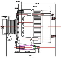 WP7 Engine 28V 240A Alternator