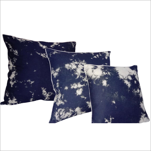 Blue Tie Dye Print Cushion Cover