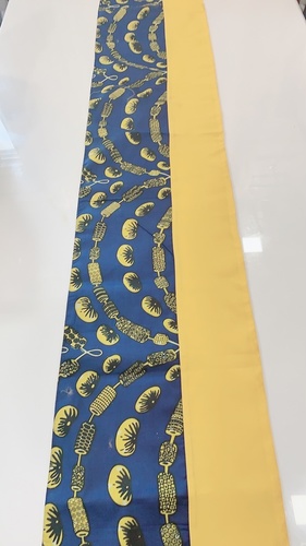 Blue And Yellow Cotton Table Runner