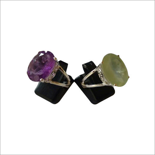 Amethyst And Prehnite Ring