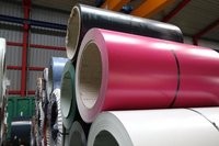 Prepainted Coils - Galvanized Steel, 0.4 - 1.2 Mm Thickness, 1000 - 1500 Mm Width, Glossy Red Finish | Corrosion Resistant, High Performance Efficiency, Customizable Length