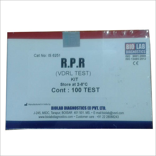 RPR (VDRL) Test Kit (For Syphilis 