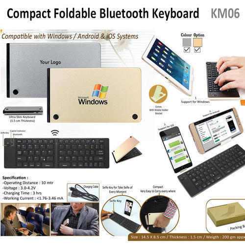 Compact Foldable Bluetooth Keyboard