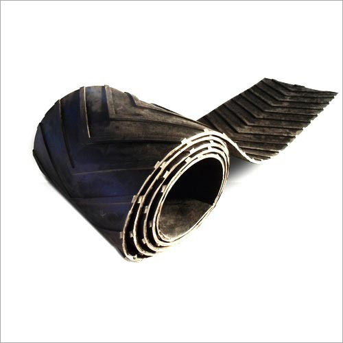 Chevron Rubber Conveyor Belt - Color: Black