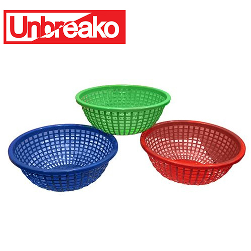 Red Plastic Round Basket