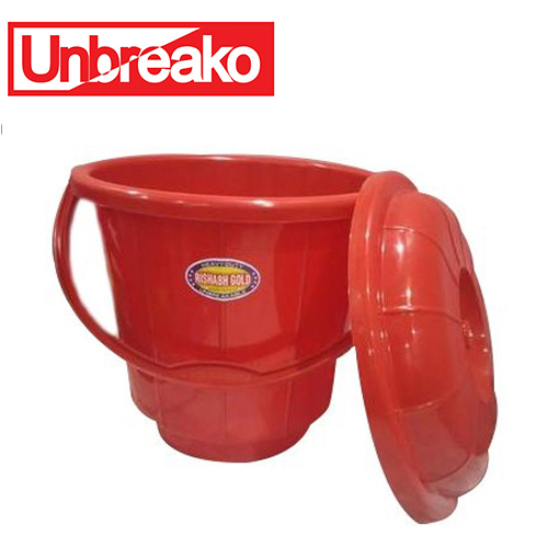 Red Plastic Bucket  Lid