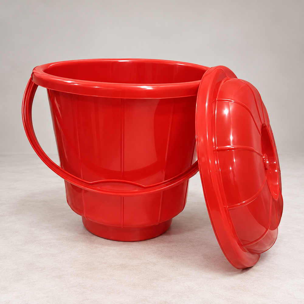Plastic Bucket Lid - Color: Red