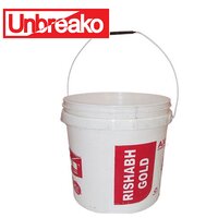 Plastic Paint Bucket - Polypropylene, 10 Kg | White, Rigid Design with D Shape Wire Handle