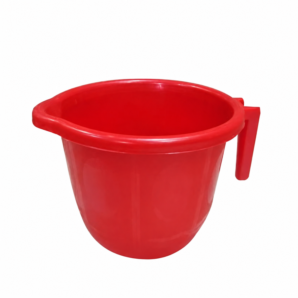 Plastic Bath Mug - Made from Grade-A PP Plastic, Lightweight and Durable, Leak-Proof Design, Elegant Blue Finish