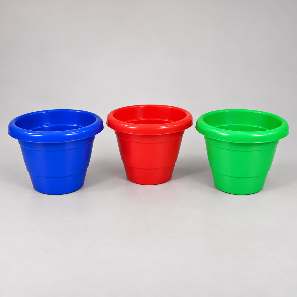 Red Plastic Plant Pots