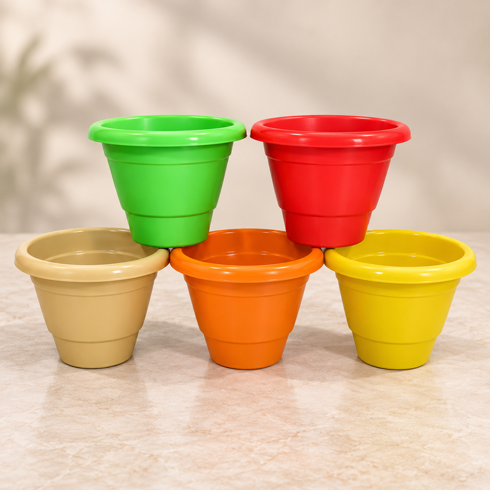 Red Plastic Planters