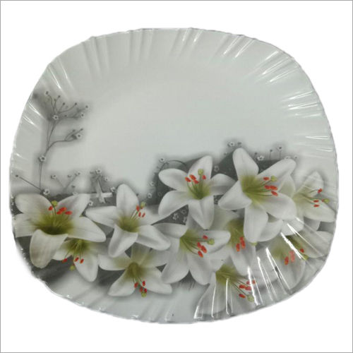 White Melamine Crockery Plate