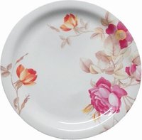 Pink & White Melamine Dinner Plate