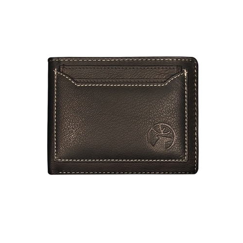 Mens Black Goat Nappa Leather BI-Fold Wallet - 12x9.5x2.3 cm , RFID Blocking Security, 10 Card Slots, Coin Pocket, Elegant Gift Boxed